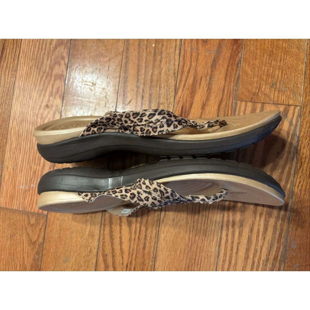 Crocs Leopard Print Flip Flops - image 2